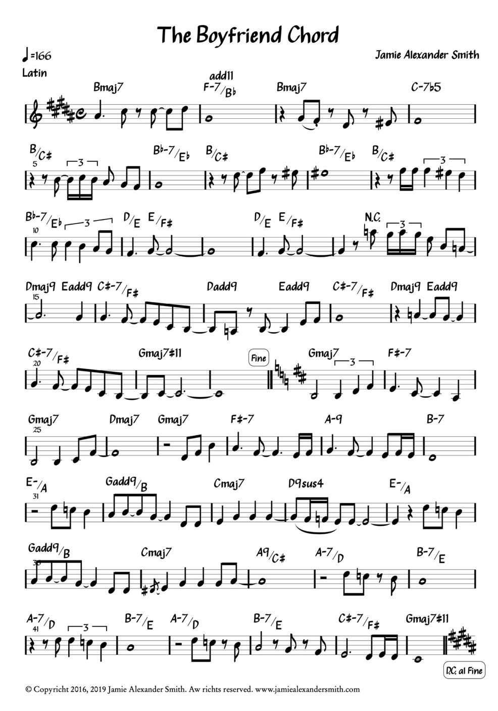 Thumbnail of the chart for ‘The Boyfriend Chord’ by Jamie Alexander Smith